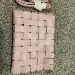 NWOT Anthropologie Lindy Woven Clutch in Lilac